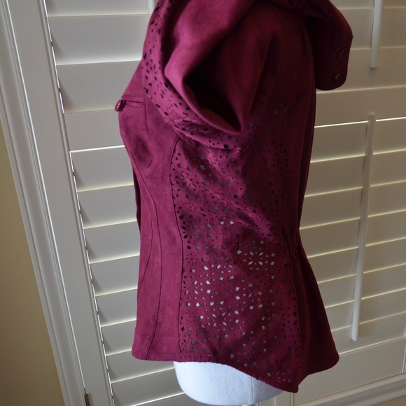 In Earnest by Byron Lars Long Sleeve Vegan Suede Button Down - Picture 5 of 10